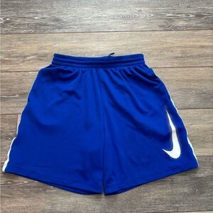 Nike Kids Blue Shorts with White Swoosh